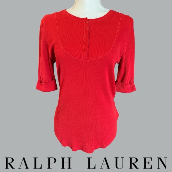 Ralph Lauren Women's Red Top - Picture 1 of 4